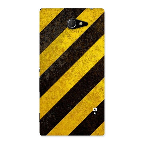 Shaded Yellow Stripes Back Case for Sony Xperia M2