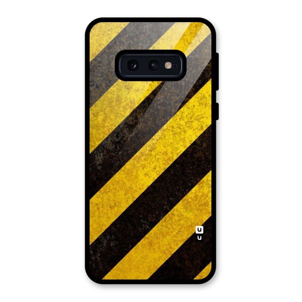 Shaded Yellow Stripes Glass Back Case for Galaxy S10e