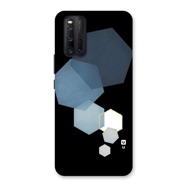 Shades Of Blue Shapes Back Case for Vivo iQOO 3