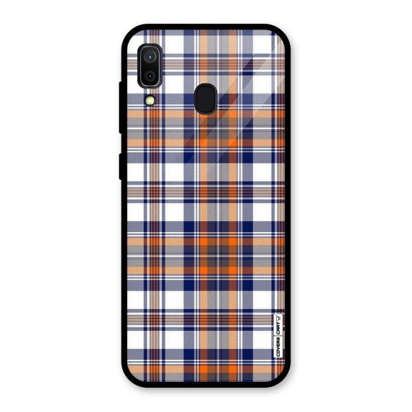 Shades Of Check Glass Back Case for Galaxy A30