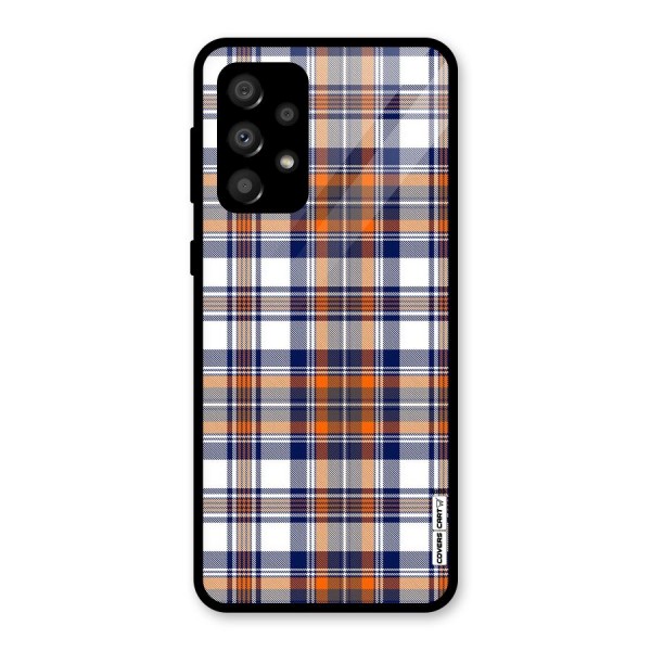 Shades Of Check Glass Back Case for Galaxy A32