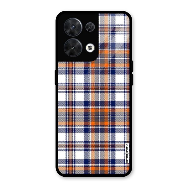 Shades Of Check Glass Back Case for Oppo Reno8 5G