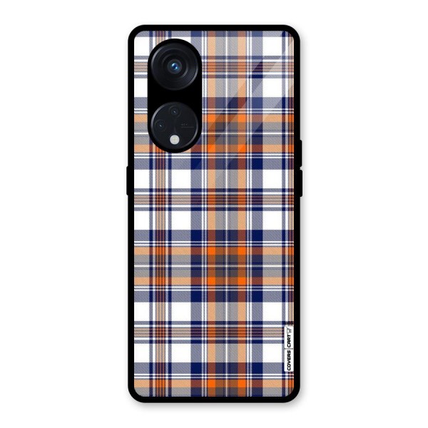 Shades Of Check Glass Back Case for Reno8 T 5G