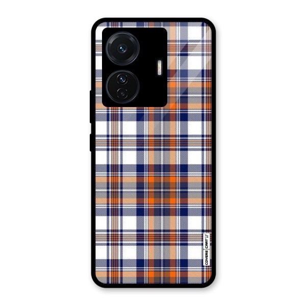 Shades Of Check Glass Back Case for Vivo T1 Pro