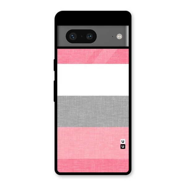 Shades Pink Stripes Glass Back Case for Google Pixel 7