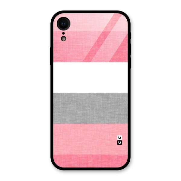 Shades Pink Stripes Glass Back Case for XR