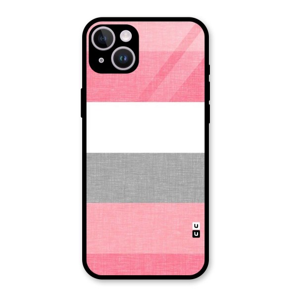 Shades Pink Stripes Glass Back Case for iPhone 14 Plus