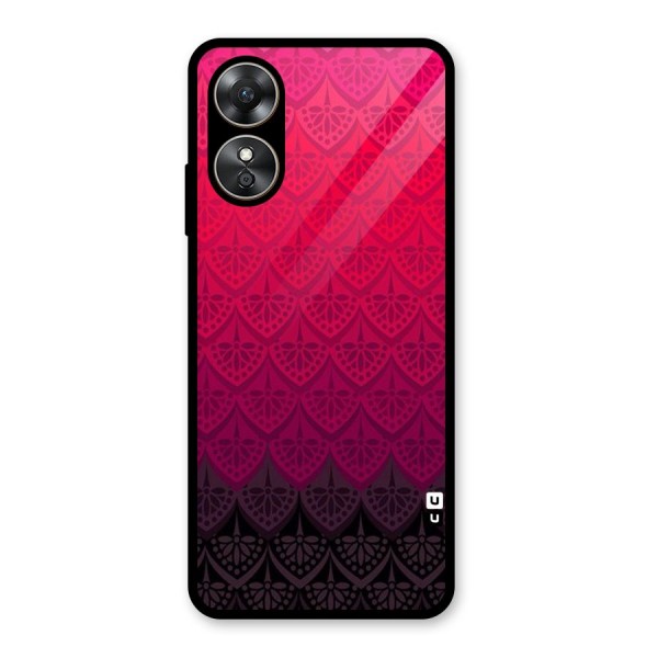 Shades Red Design Glass Back Case for Oppo A17