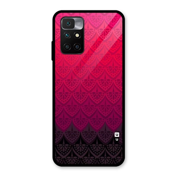 Shades Red Design Glass Back Case for Redmi 10 Prime