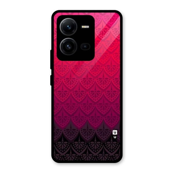 Shades Red Design Glass Back Case for Vivo V25