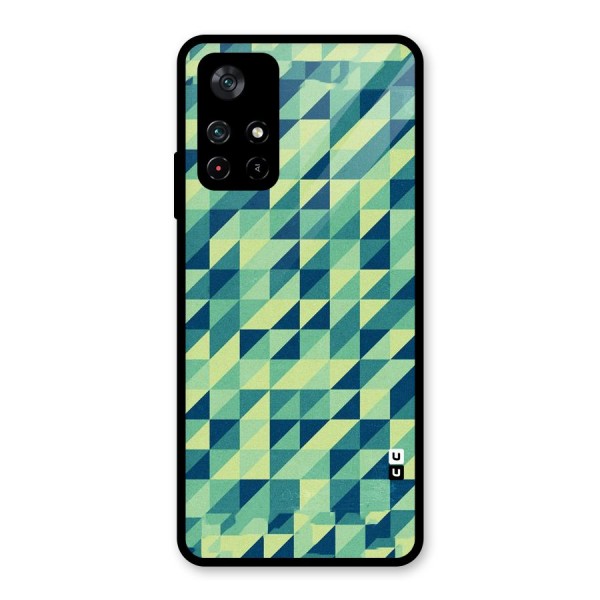 Shady Green Glass Back Case for Poco M4 Pro 5G