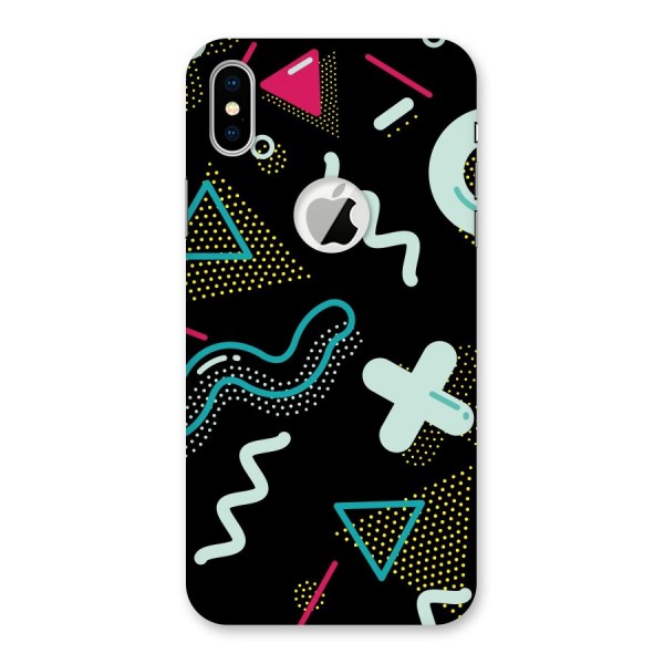 Shapes Pattern Back Case for iPhone XS Logo Cut