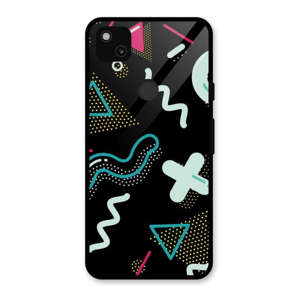 Shapes Pattern Glass Back Case for Google Pixel 4a