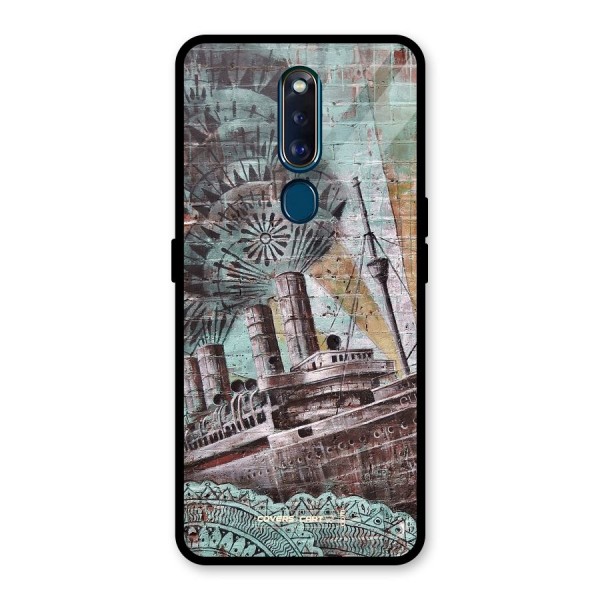 Ship Art Glass Back Case for Oppo F11 Pro