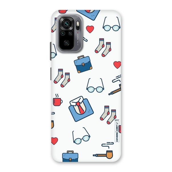 Shirt Spectacles Pattern Back Case for Redmi Note 10