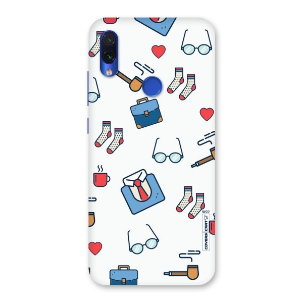 Shirt Spectacles Pattern Back Case for Redmi Note 7