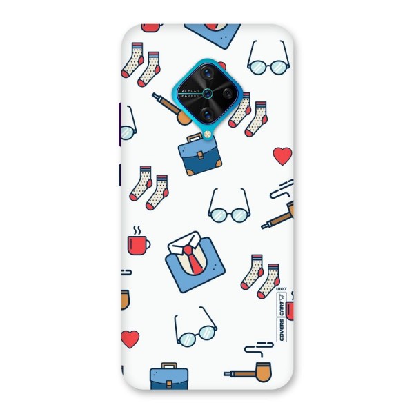 Shirt Spectacles Pattern Back Case for Vivo S1 Pro