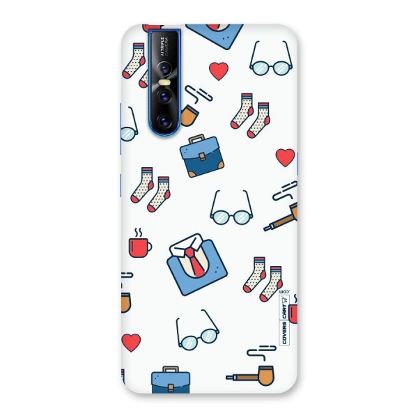 Shirt Spectacles Pattern Back Case for Vivo V15 Pro