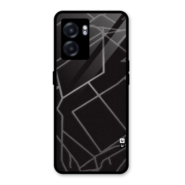 Silver Angle Design Glass Back Case for Oppo K10 (5G)