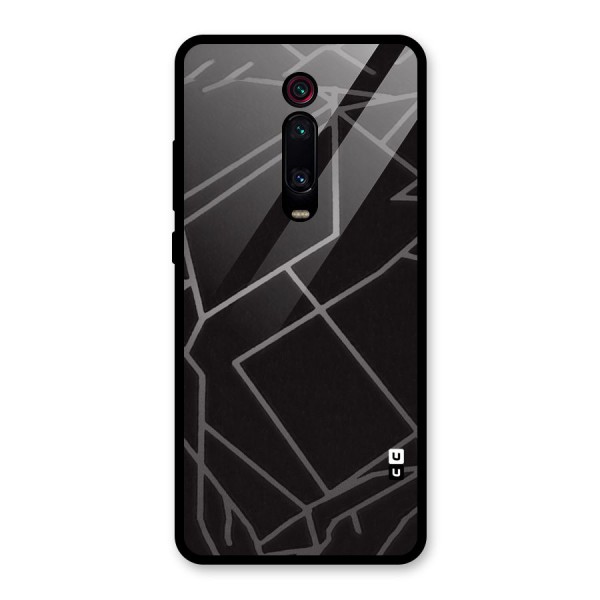 Silver Angle Design Glass Back Case for Redmi K20 Pro