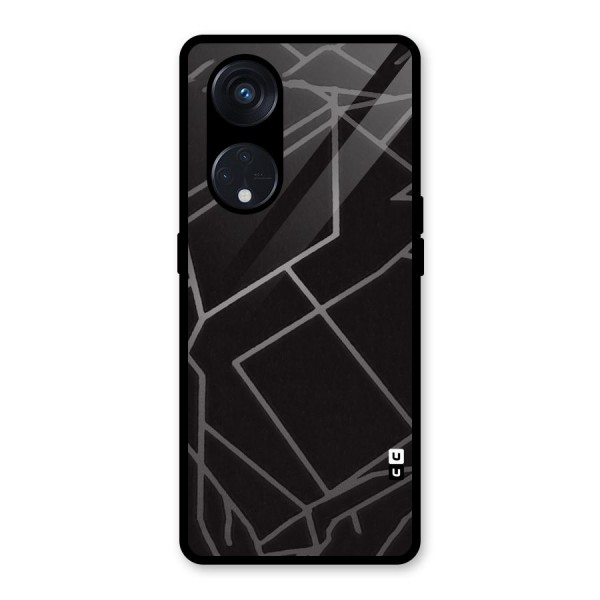 Silver Angle Design Glass Back Case for Reno8 T 5G