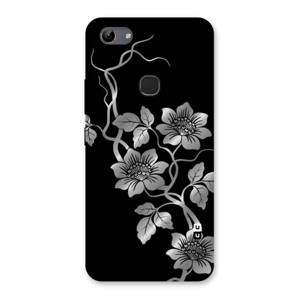 Silver Grey Flowers Back Case for Vivo Y81