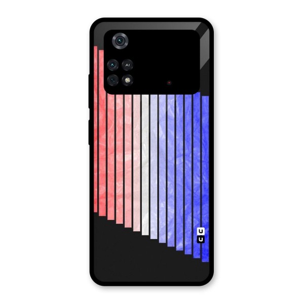 Simple Bars Glass Back Case for Poco M4 Pro 4G