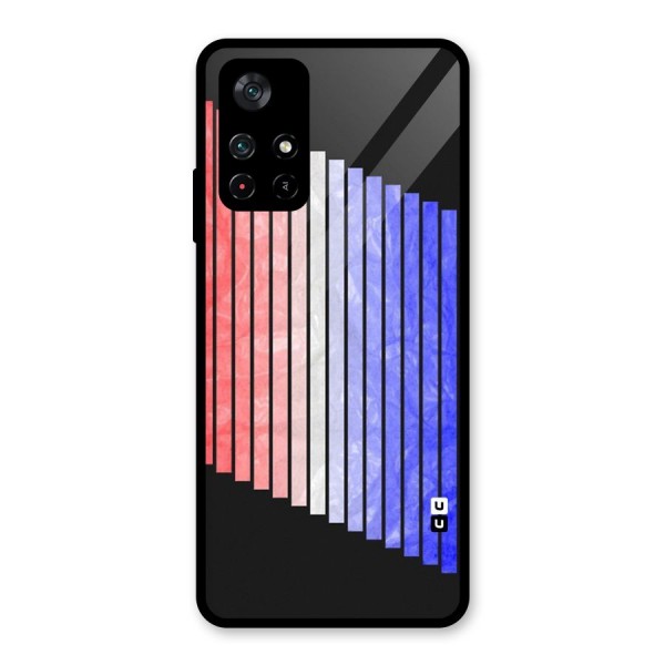 Simple Bars Glass Back Case for Poco M4 Pro 5G