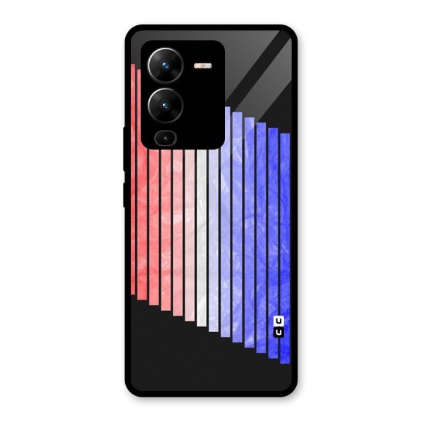 Simple Bars Glass Back Case for Vivo V25 Pro