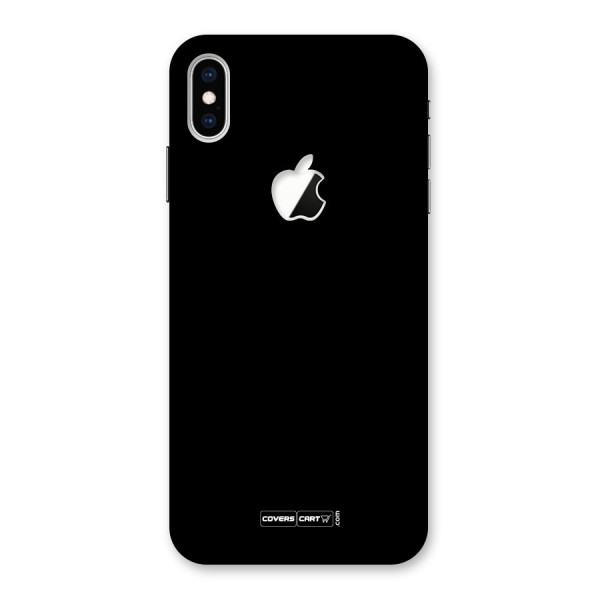 Simple Black Back Case for iPhone XS Max Apple Cut