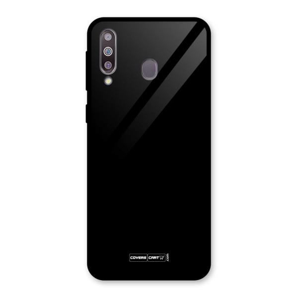 Simple Black Glass Back Case for Galaxy M30