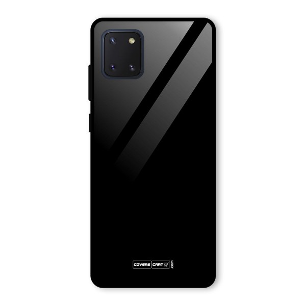 Simple Black Glass Back Case for Galaxy Note 10 Lite