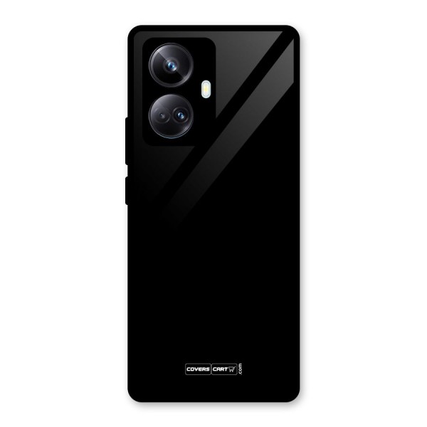 Simple Black Glass Back Case for Realme 10 Pro Plus