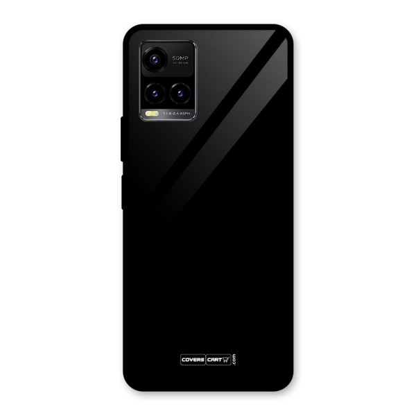 Simple Black Glass Back Case for Vivo Y21 2021