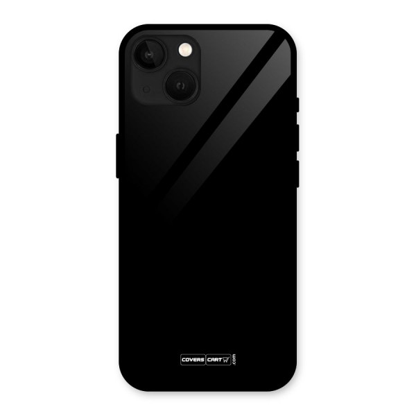 Simple Black Glass Back Case for iPhone 13