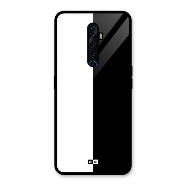 Simple Black White Glass Back Case for Oppo Reno2 Z