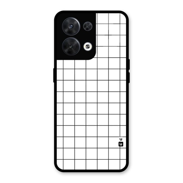 Simple Checks Glass Back Case for Oppo Reno8 5G