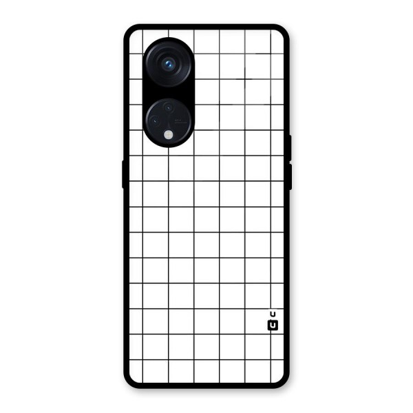 Simple Checks Glass Back Case for Reno8 T 5G