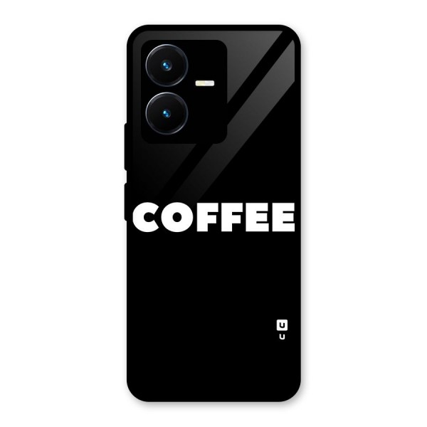 Simple Coffee Glass Back Case for Vivo Y22