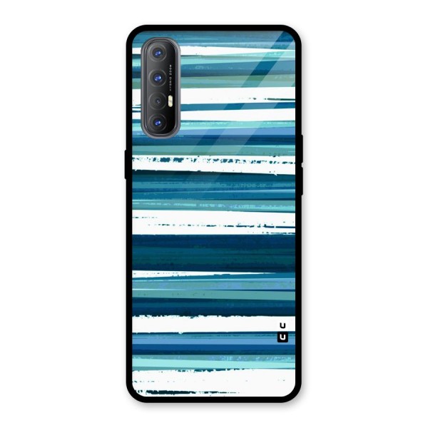 Simple Soothing Lines Glass Back Case for Oppo Reno3 Pro