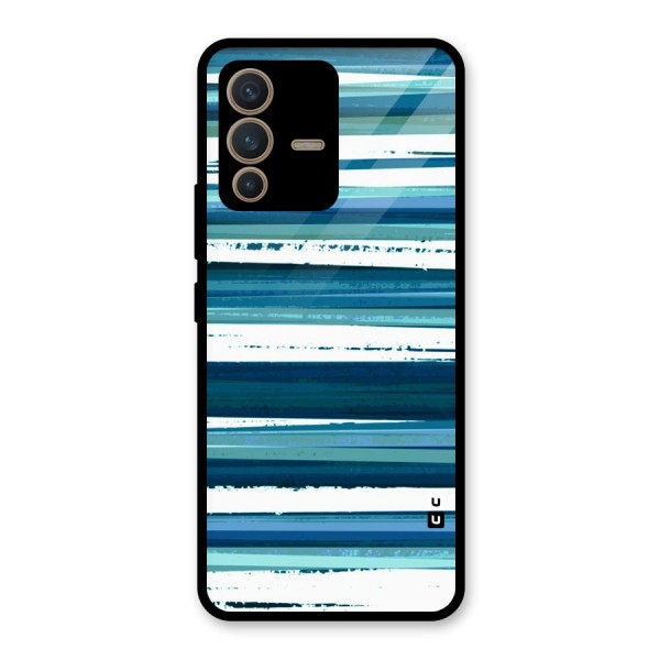 Simple Soothing Lines Glass Back Case for Vivo V23 5G