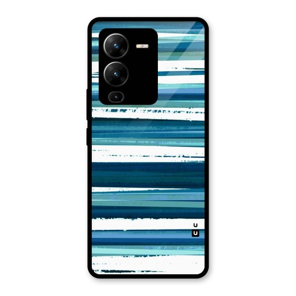 Simple Soothing Lines Glass Back Case for Vivo V25 Pro