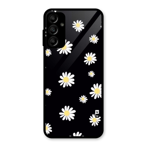 Simple Sunflowers Pattern Glass Back Case for Galaxy A14 5G