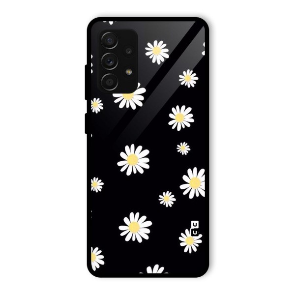 Simple Sunflowers Pattern Glass Back Case for Galaxy A53 5G