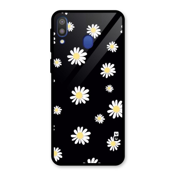 Simple Sunflowers Pattern Glass Back Case for Galaxy M20