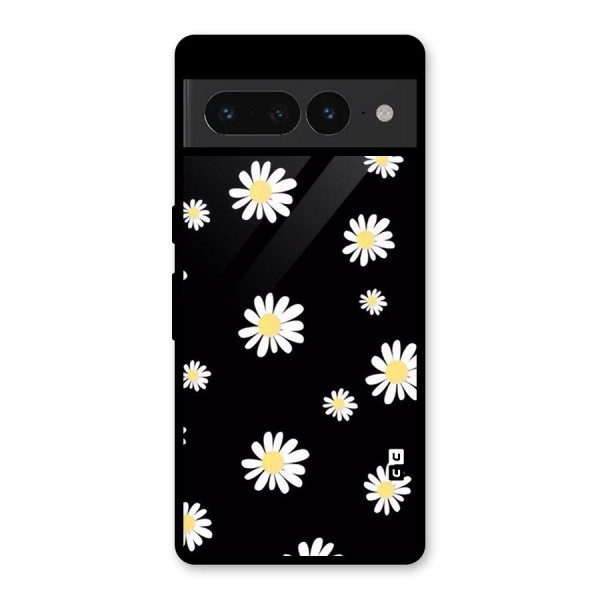 Simple Sunflowers Pattern Glass Back Case for Google Pixel 7 Pro