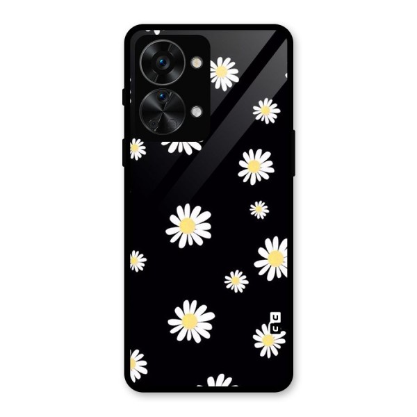 Simple Sunflowers Pattern Glass Back Case for OnePlus Nord 2T