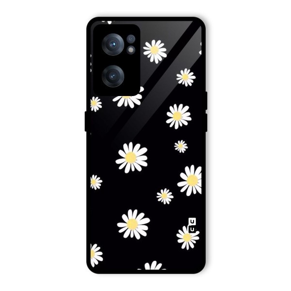 Simple Sunflowers Pattern Glass Back Case for OnePlus Nord CE 2 5G