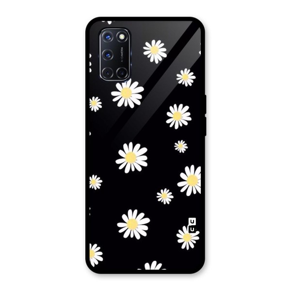 Simple Sunflowers Pattern Glass Back Case for Oppo A52