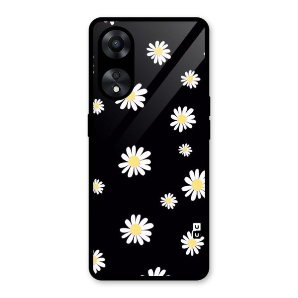 Simple Sunflowers Pattern Glass Back Case for Oppo A78